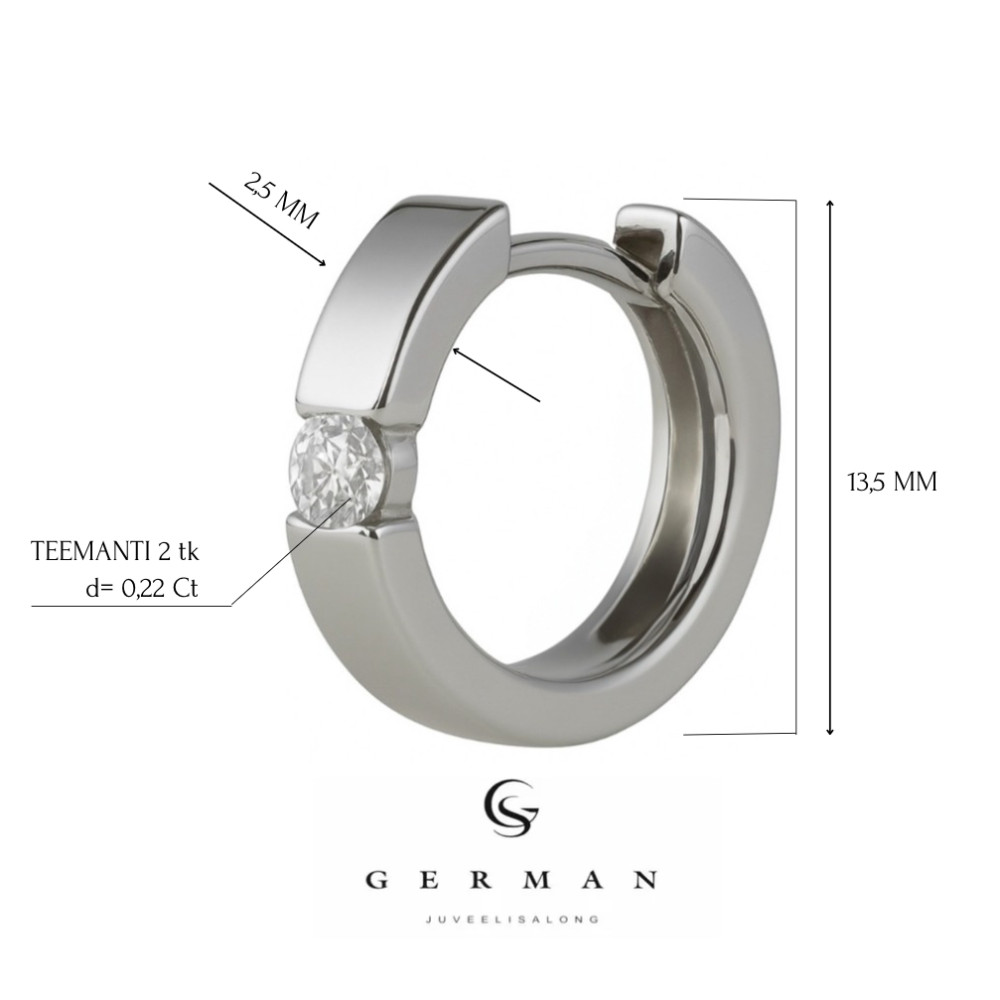 0.22 Ct Diamond Hoop Earrings