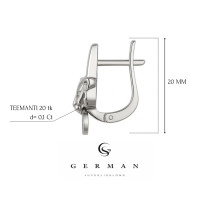 0,1 Ct Золотые серьги с бриллиантами пантера