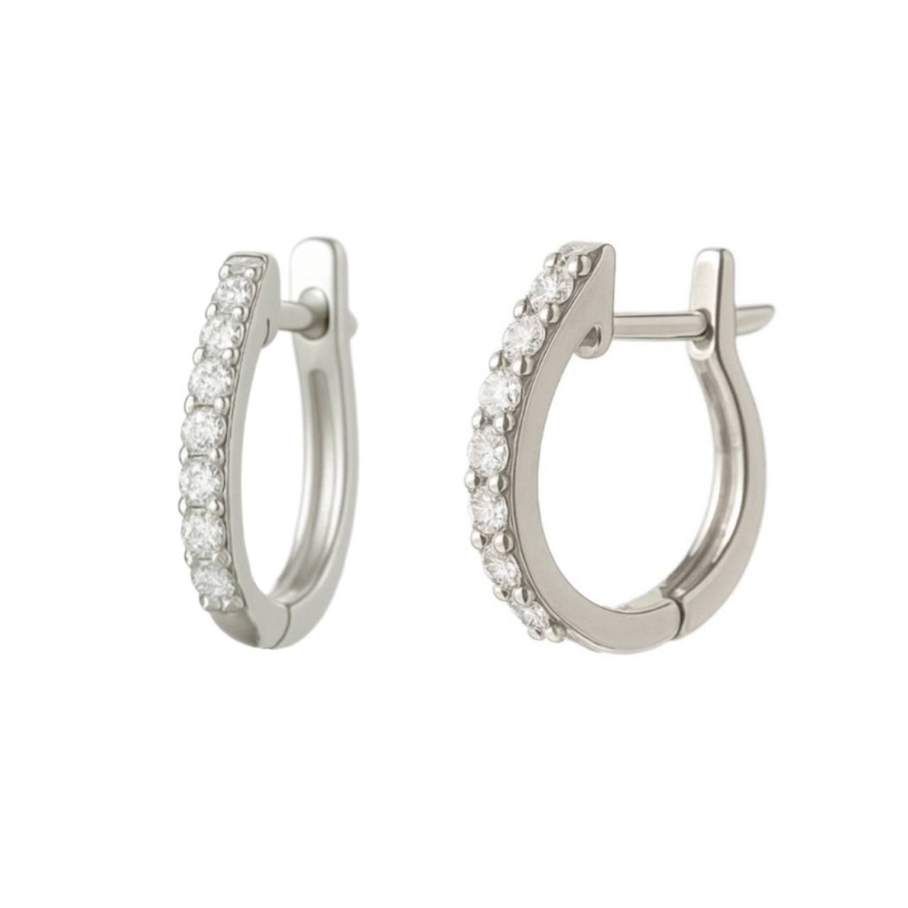 0,18 Ct Серьги из белого золота с бриллиантами