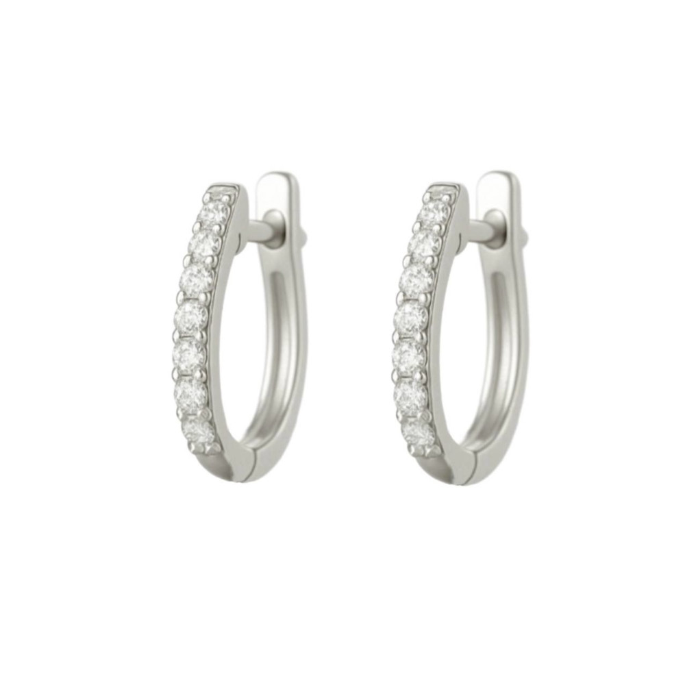 0,18 Ct Серьги из белого золота с бриллиантами