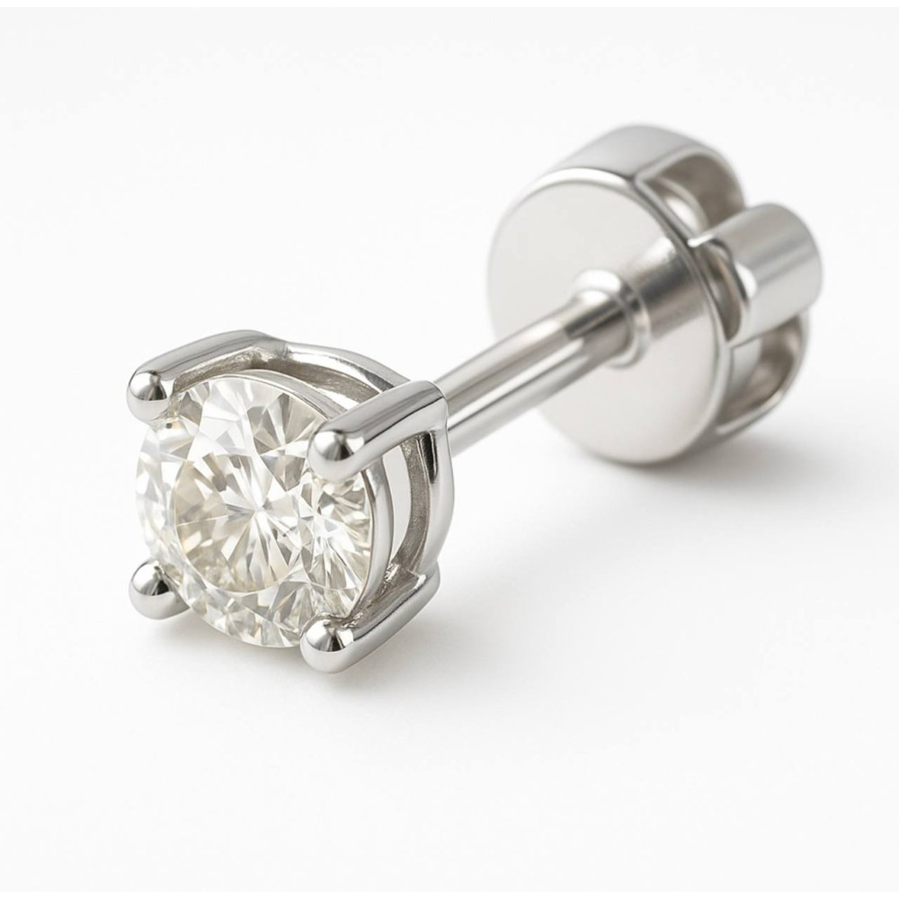 0,25 Ct Серьги из белого золота с бриллиантами