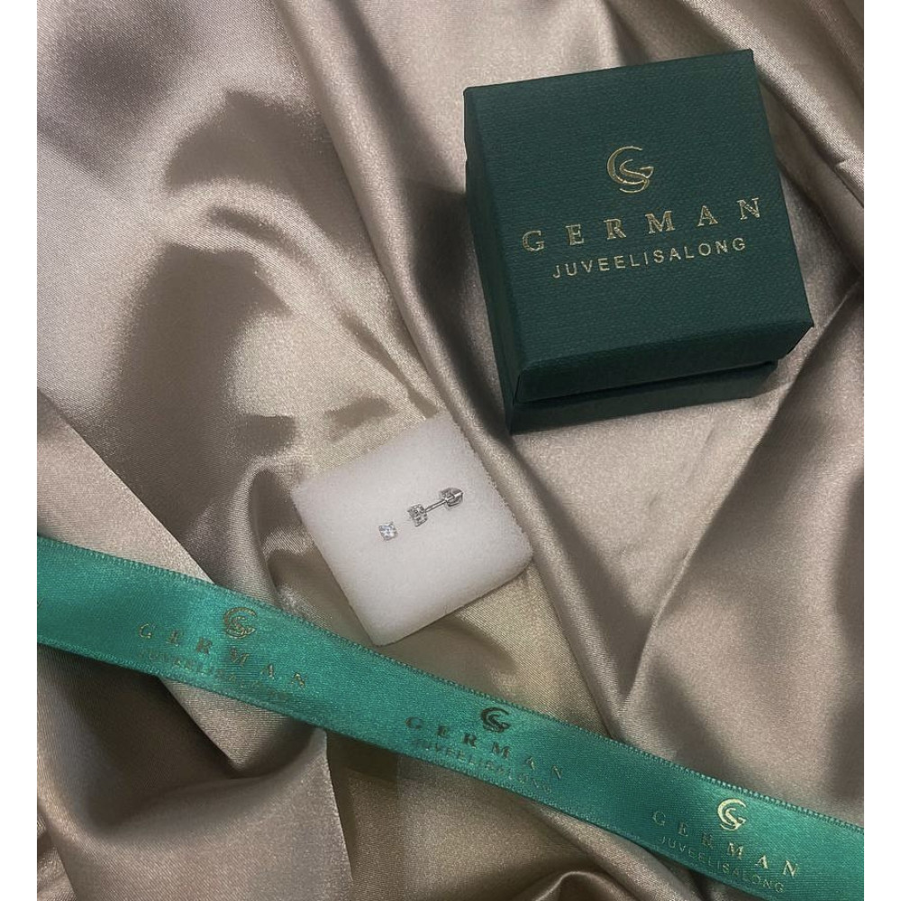 0,25 Ct Серьги из белого золота с бриллиантами