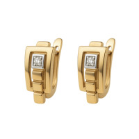 0,036 Ct Серьги из розового золота с бриллиантами