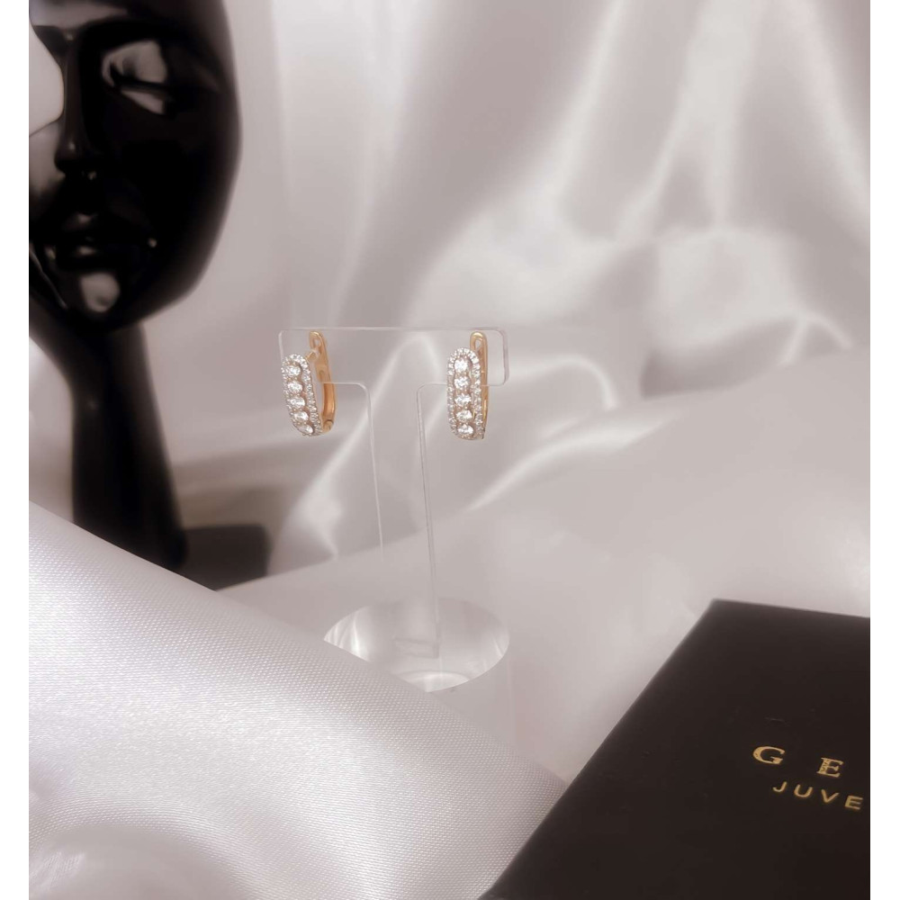 0.67 Ct Rose Gold Diamond Earrings