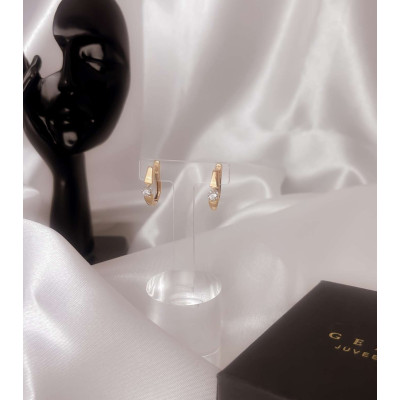 0.19 Ct Rose Gold Diamond Earrings