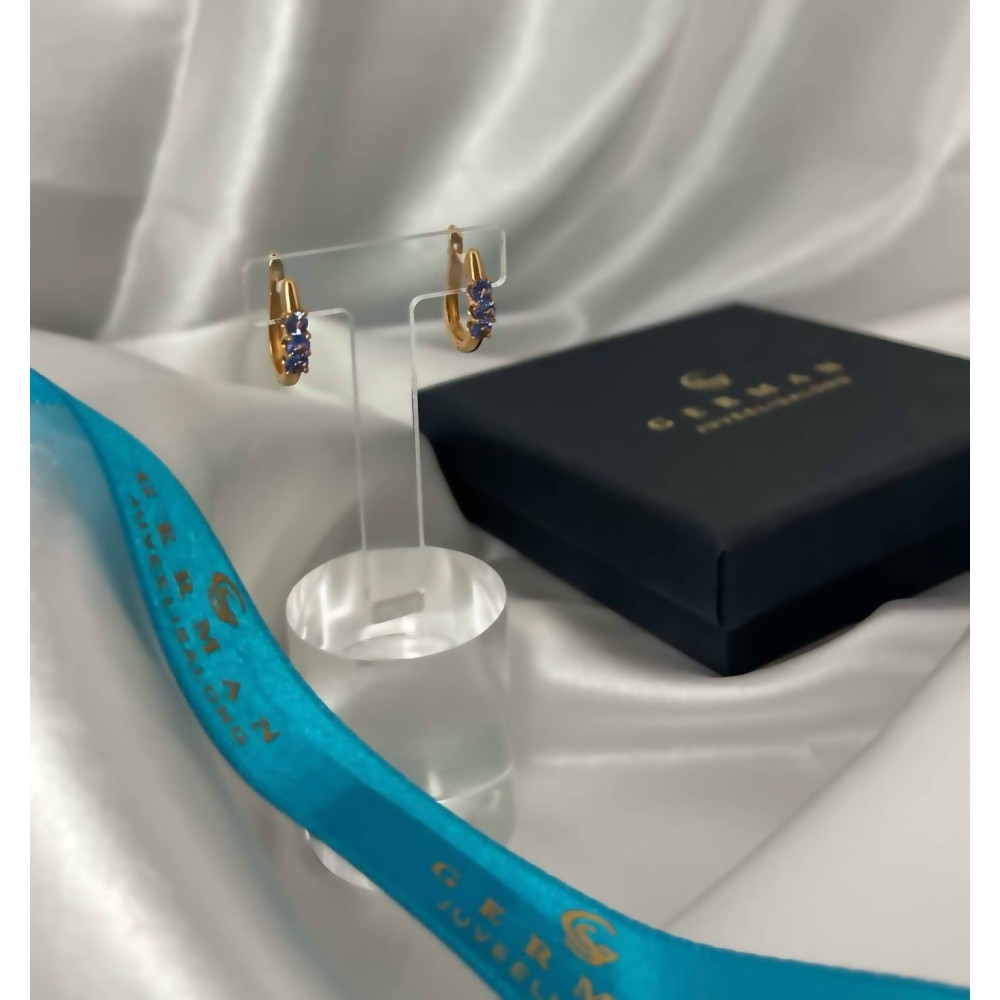 0.6 Ct Rose Gold Tanzanite Earrings