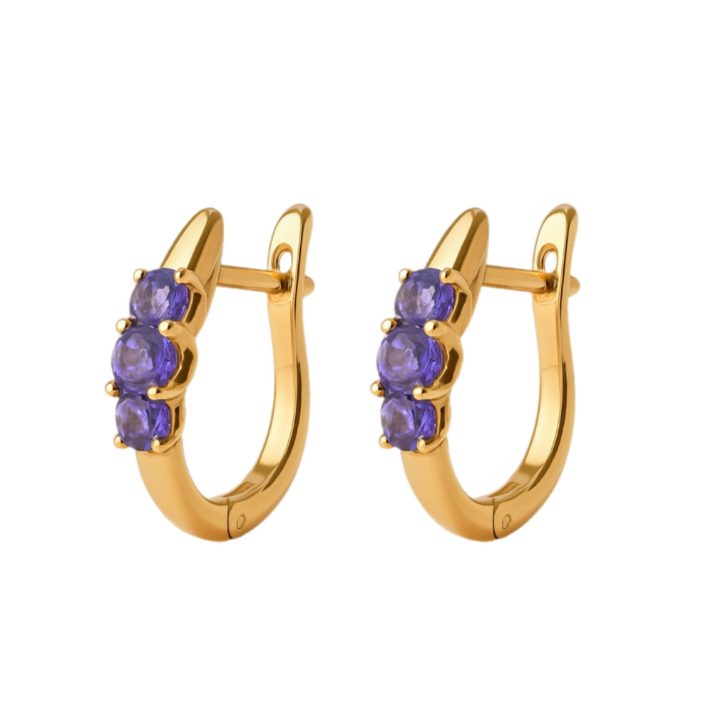 0.6 Ct Rose Gold Tanzanite Earrings