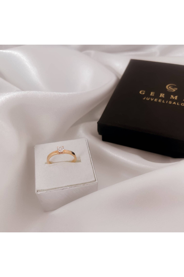 0,24 Ct Кольцо из розового золота с бриллиантами