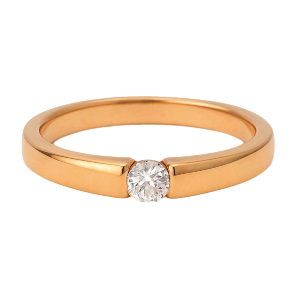 0.15 Ct Rose Gold Diamond Ring