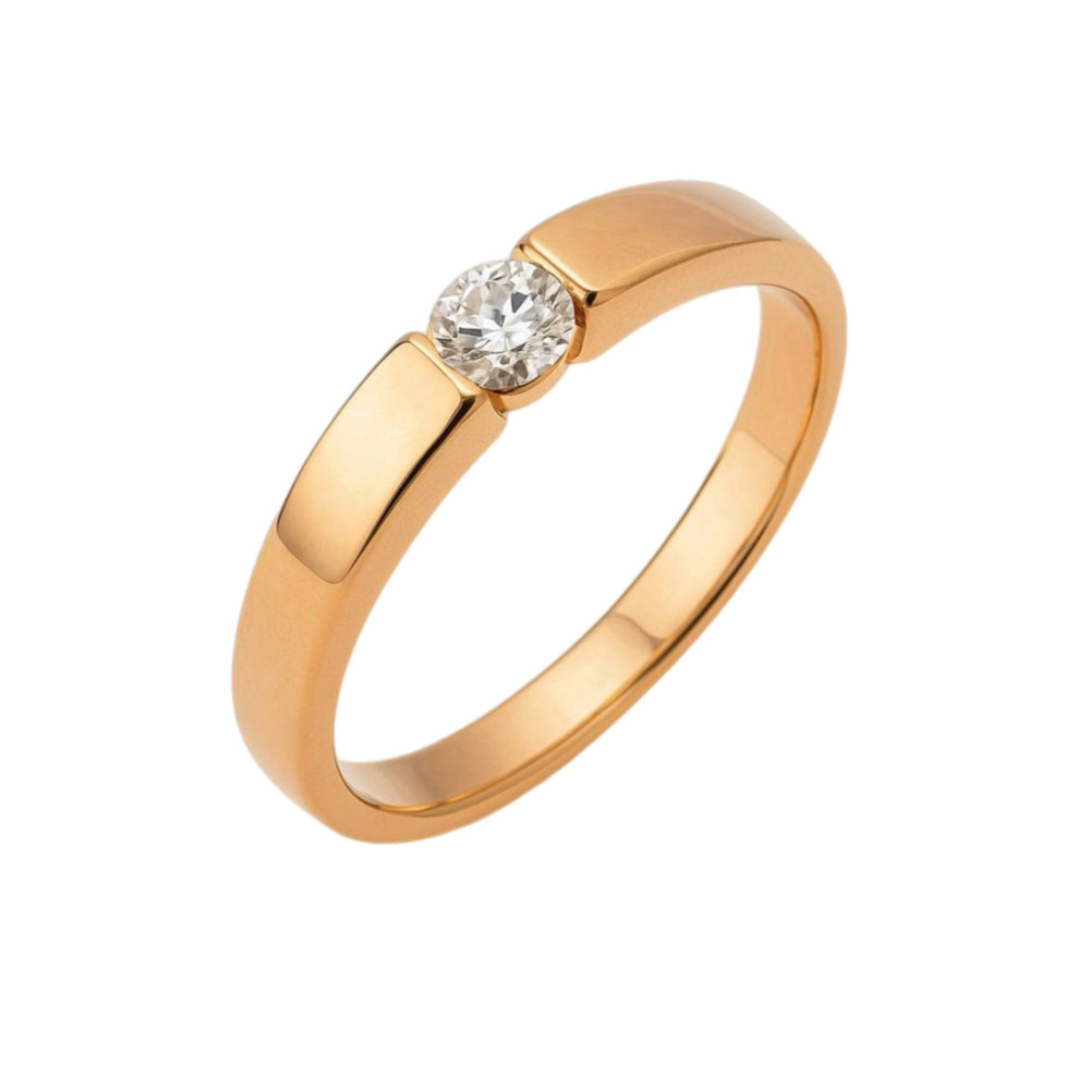 0.15 Ct Rose Gold Diamond Ring