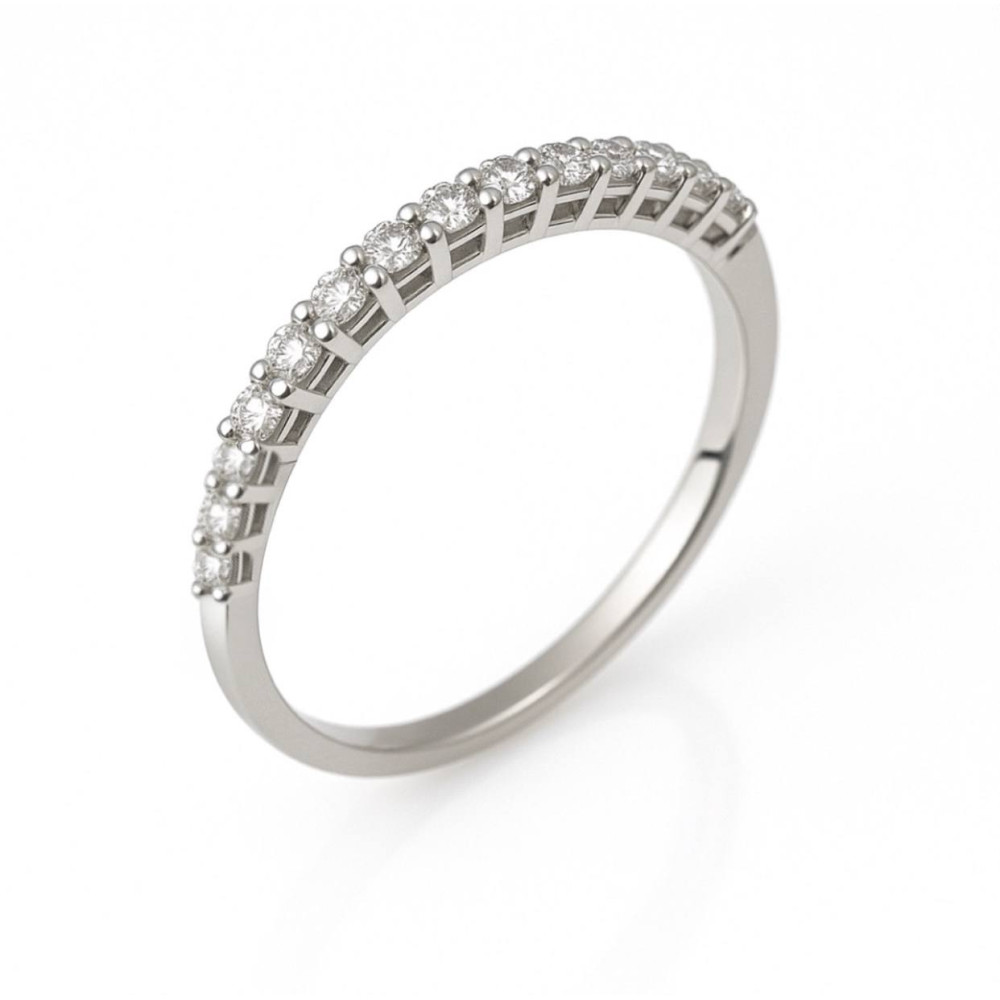 0,2 Ct Кольцо из белого золота с бриллиантами 