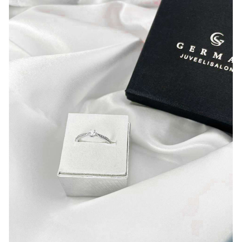 0,223 Ct Кольцо из белого золота с бриллиантами