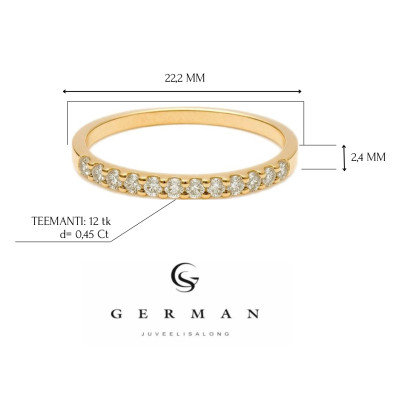 0.45 Ct Rose Gold Diamond Ring