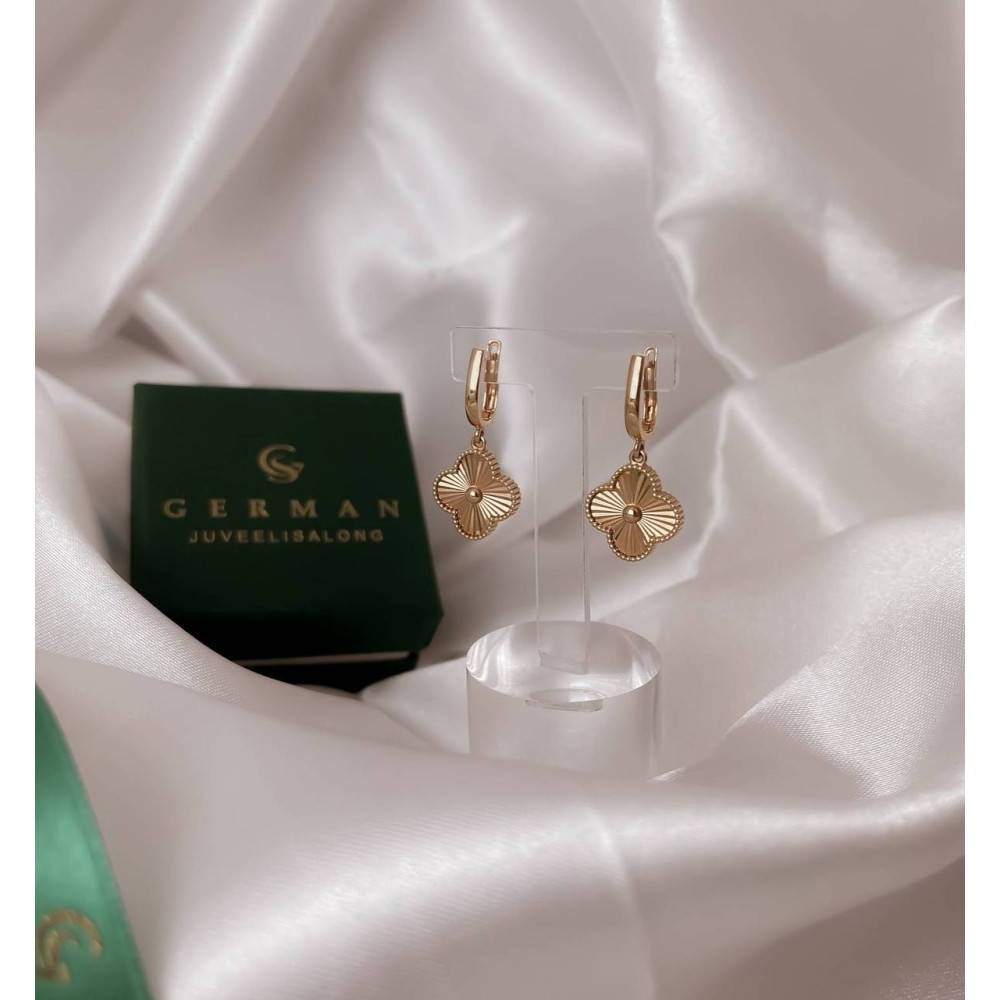 Roosakuldsed "Kuldne Ristik" Kõrvarõngad