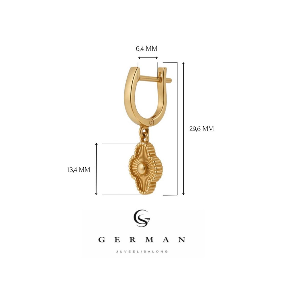 Roosakuldsed "Kuldne Ristik" Kõrvarõngad