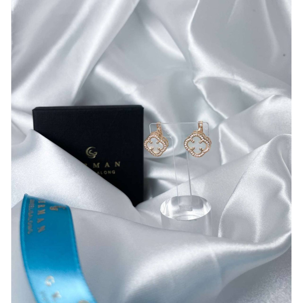 Roosakuldsed "Pärlmutterunistus" Kõrvarõngad