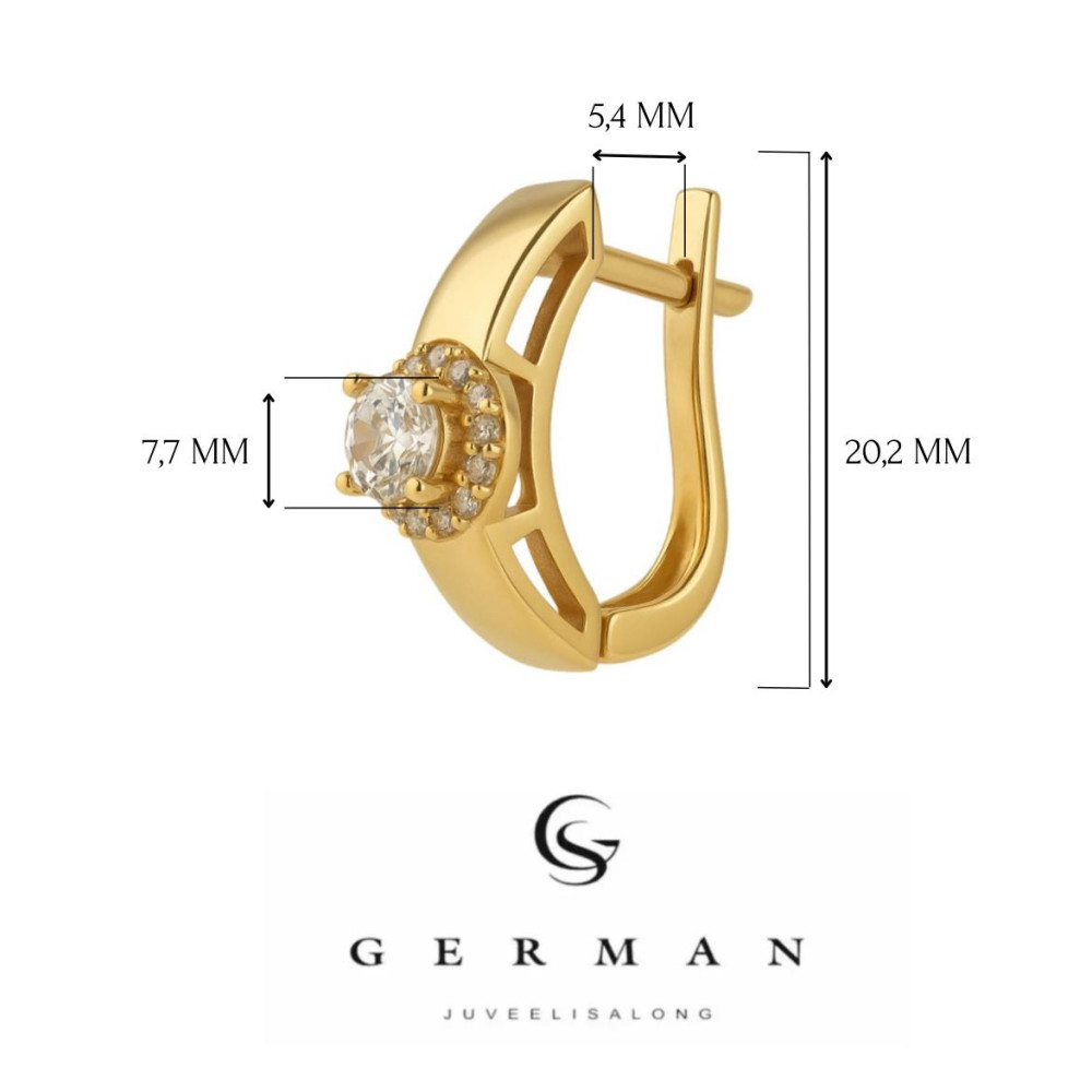 Roosakuldsed "Klassikaline Sära" Kõrvarõngad Roosakuldsed "Klassikaline Sära" Kõrvarõngad